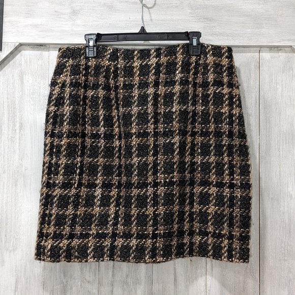 Grace Dane Lewis tweed plaid mini skirt with side buckles - Picture 5 of 5